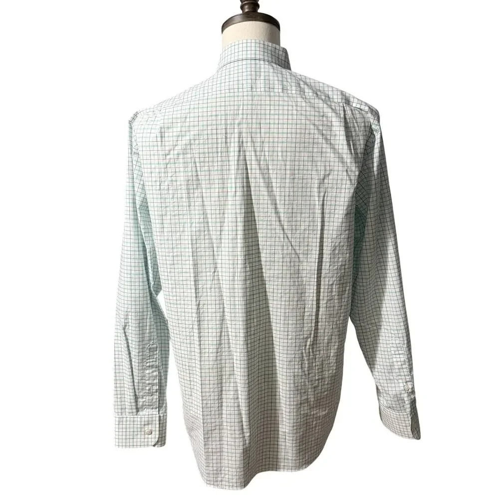 J. Crew White Plaid Thompson Button Down Shirt Sz L Preppy Classic Minimalist